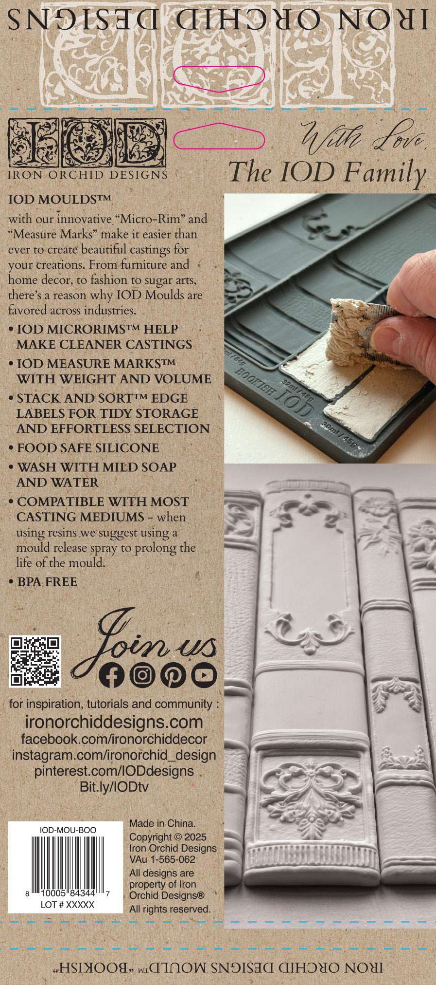 Bookish IOD Mould | 6” x 10”