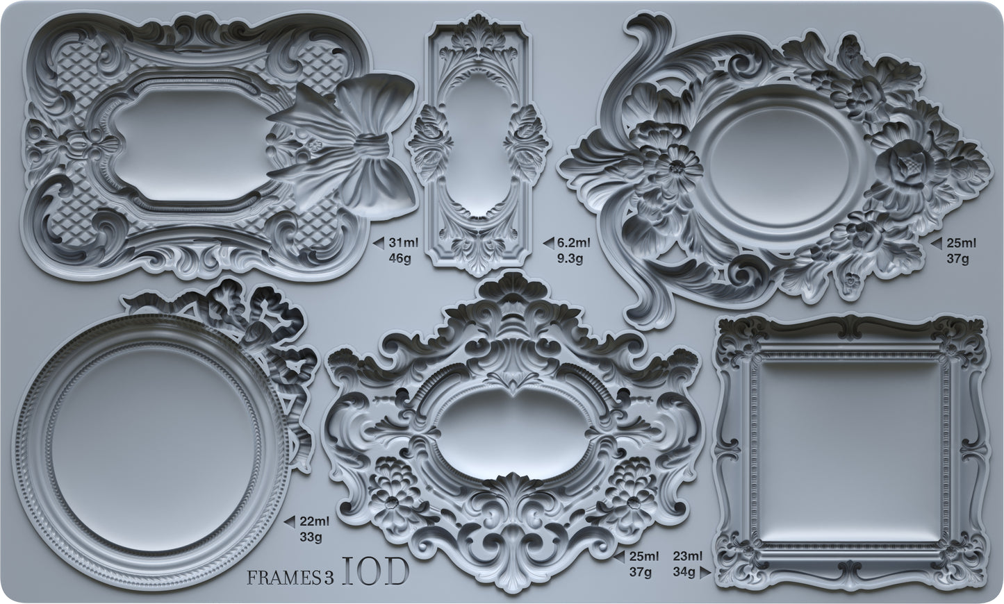 Frames Three IOD Mould | 6” x 10”