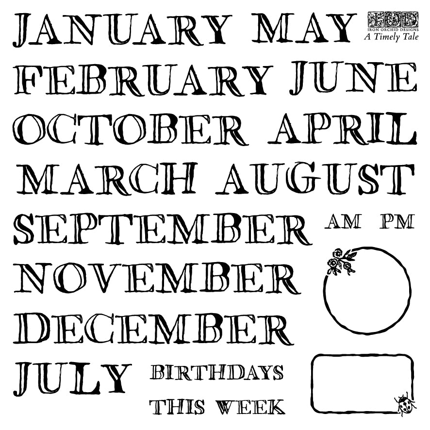 A Timely Tale 6x6 IOD Stamp™