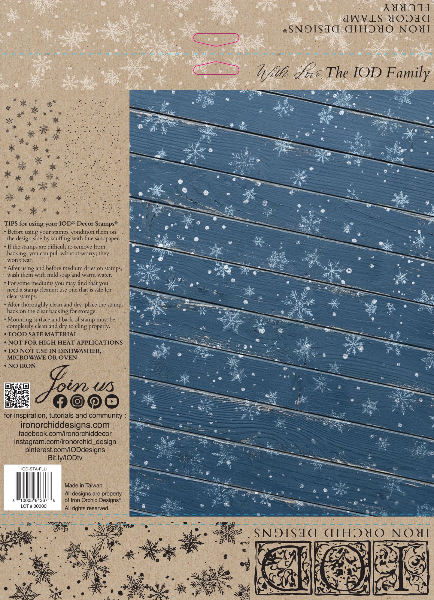 Flurry 12x12 IOD Stamp™