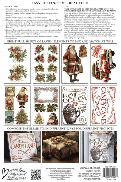 CANDY CANE COTTAGE 8x12 TRANSFER PAD
