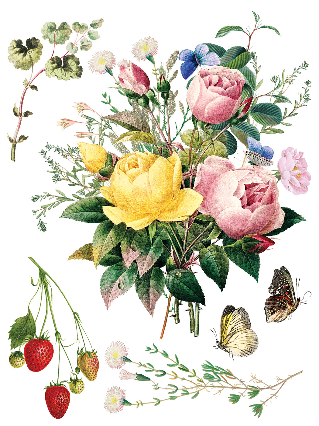 Marché des Fleurs IOD Transfer | 8 Pages | 12” x 16” |