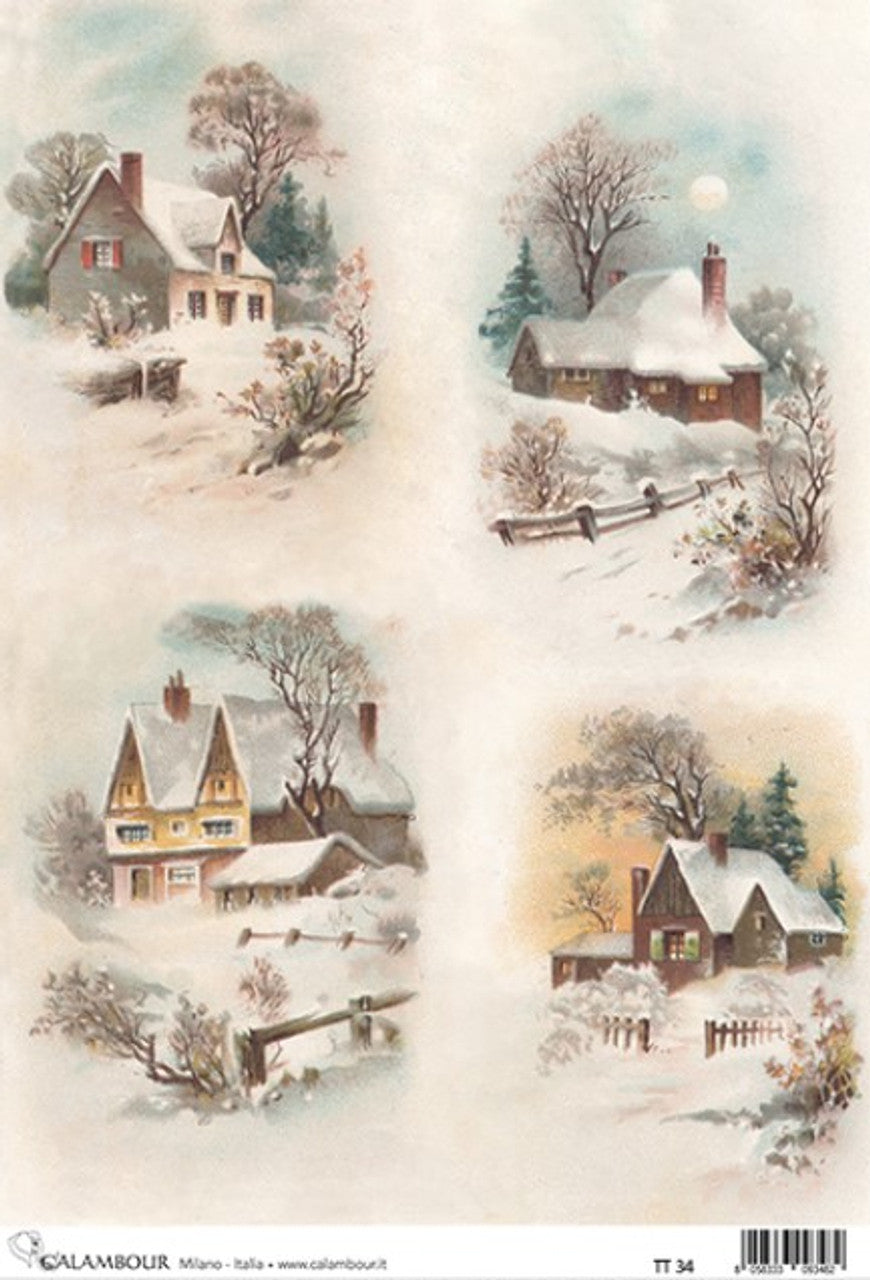 Calambour 4 Pack Snow Covered Houses Rice Paper – Ruth & Ruby