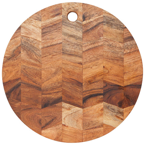 Chevron Acacia Wood Serving Board 12 inch