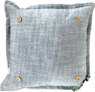 NEW!  Gray Solid Square Pillow only (with fluffy insert)