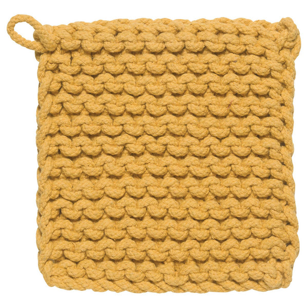 Ochre (Mustard Yellow) Knit Potholder