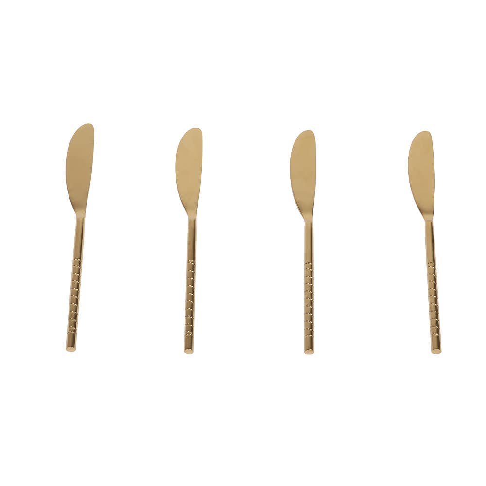 Gold Spiral Design Spreader Set (Set of 4), SKU - 71827