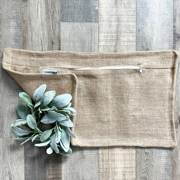 COVER ONLY: Burlap pillow (no insert) BURLAP PILLOW COVER