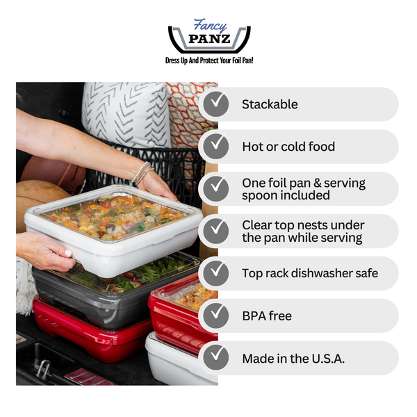 Classic Set - Pan Frame w/ Lid & Serving Spoon - Red