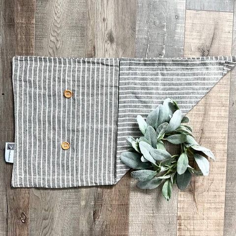 Charcoal/Cream Stripes Pillow