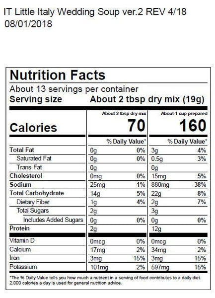 Little Italy Wedding Soup Mix*