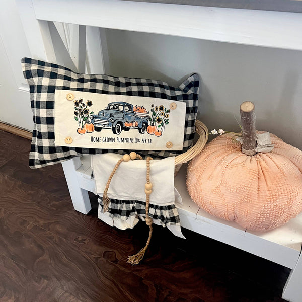 Seasonal Panel: Fall Autumn, VINTAGE PUMPKIN TRUCK