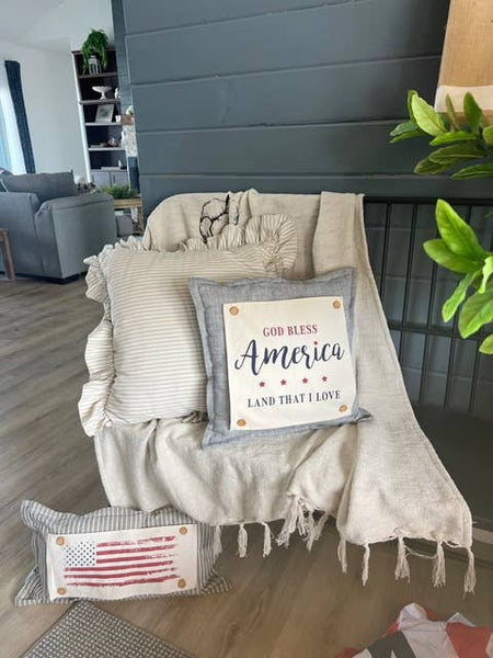 SQUARE Holiday Panel:Summer 4th of July USA LAND THAT I LOVE