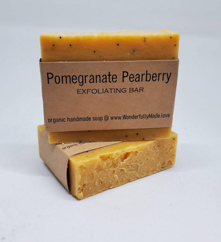 Pomegranate Pearberry Soap Exfoliating Soap Bar | Natural