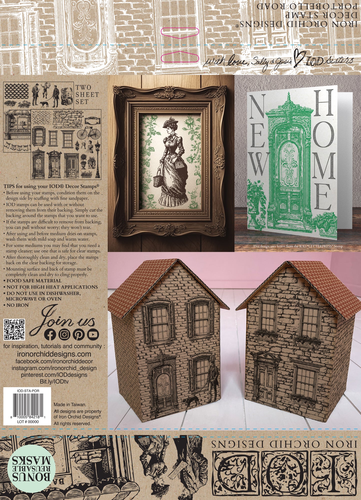 PORTOBELLO ROAD 12x12 DECOR STAMP