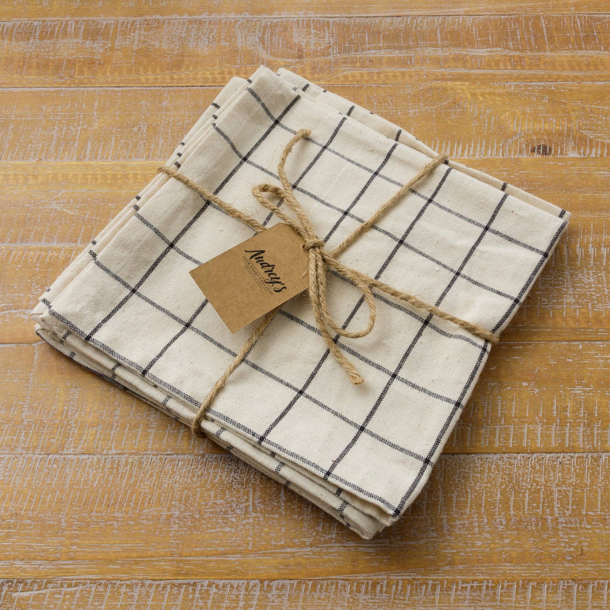 Napkins - Windowpane Check - Pack of 4