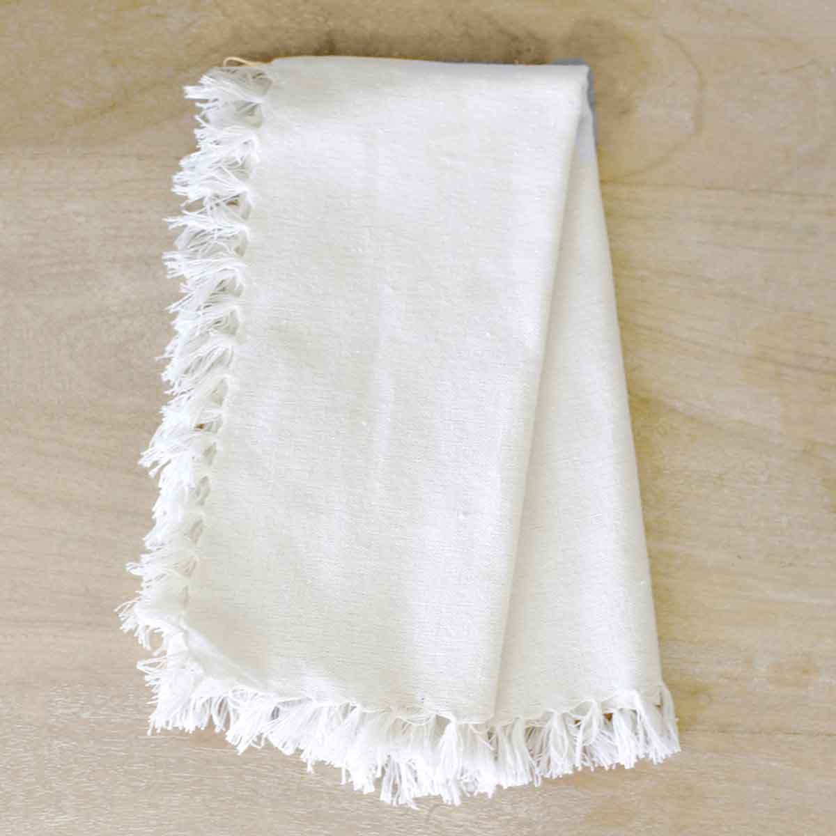 Fringe Napkin |Soft White| 18x18