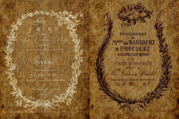 Roycycled Ephemeral Burlap Decoupage Paper