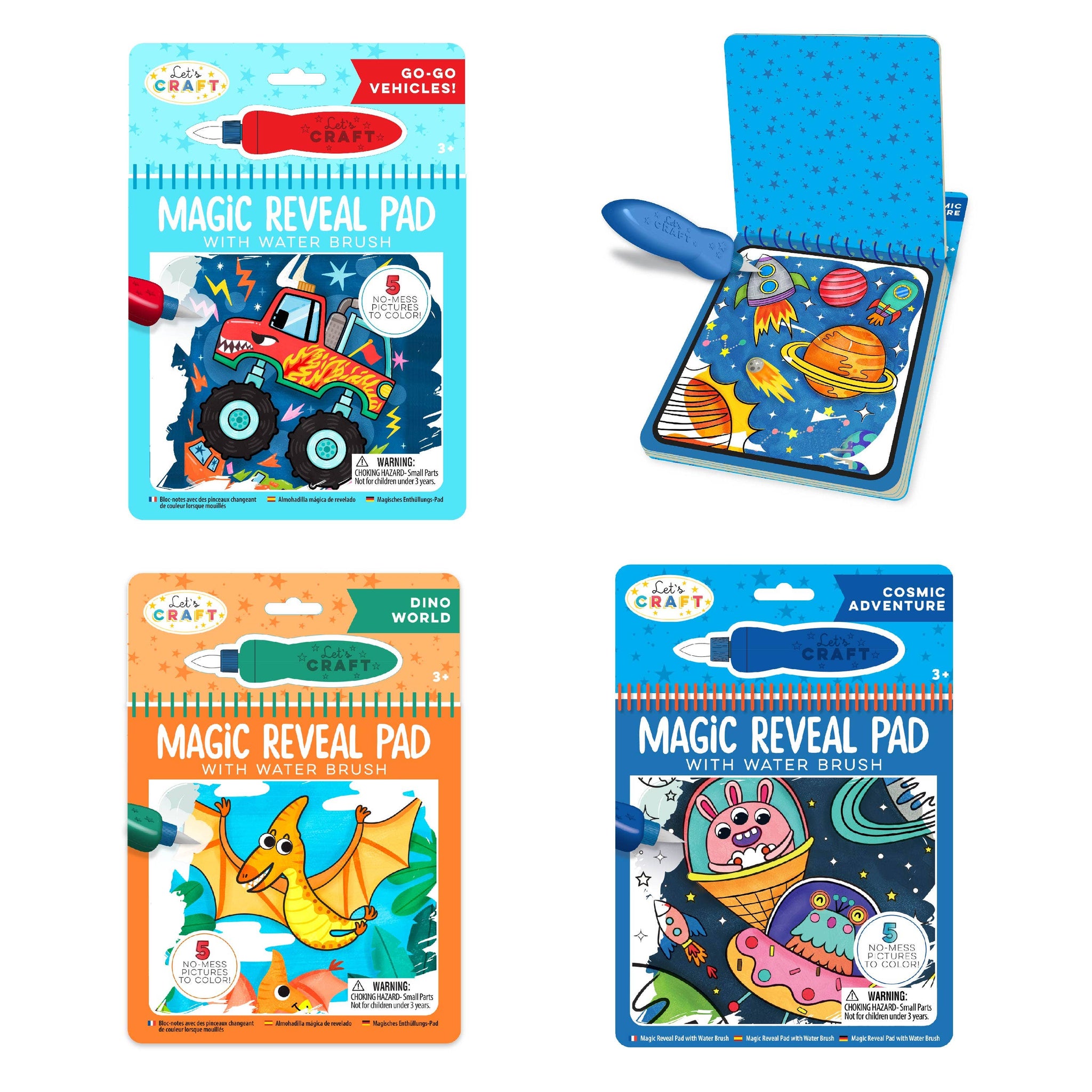 Magic Reveal Pads - Space, Dinos & Vehicles