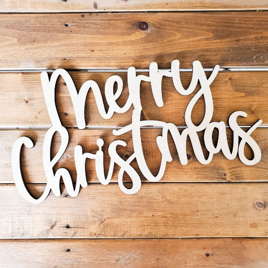 Wooden Merry Christmas