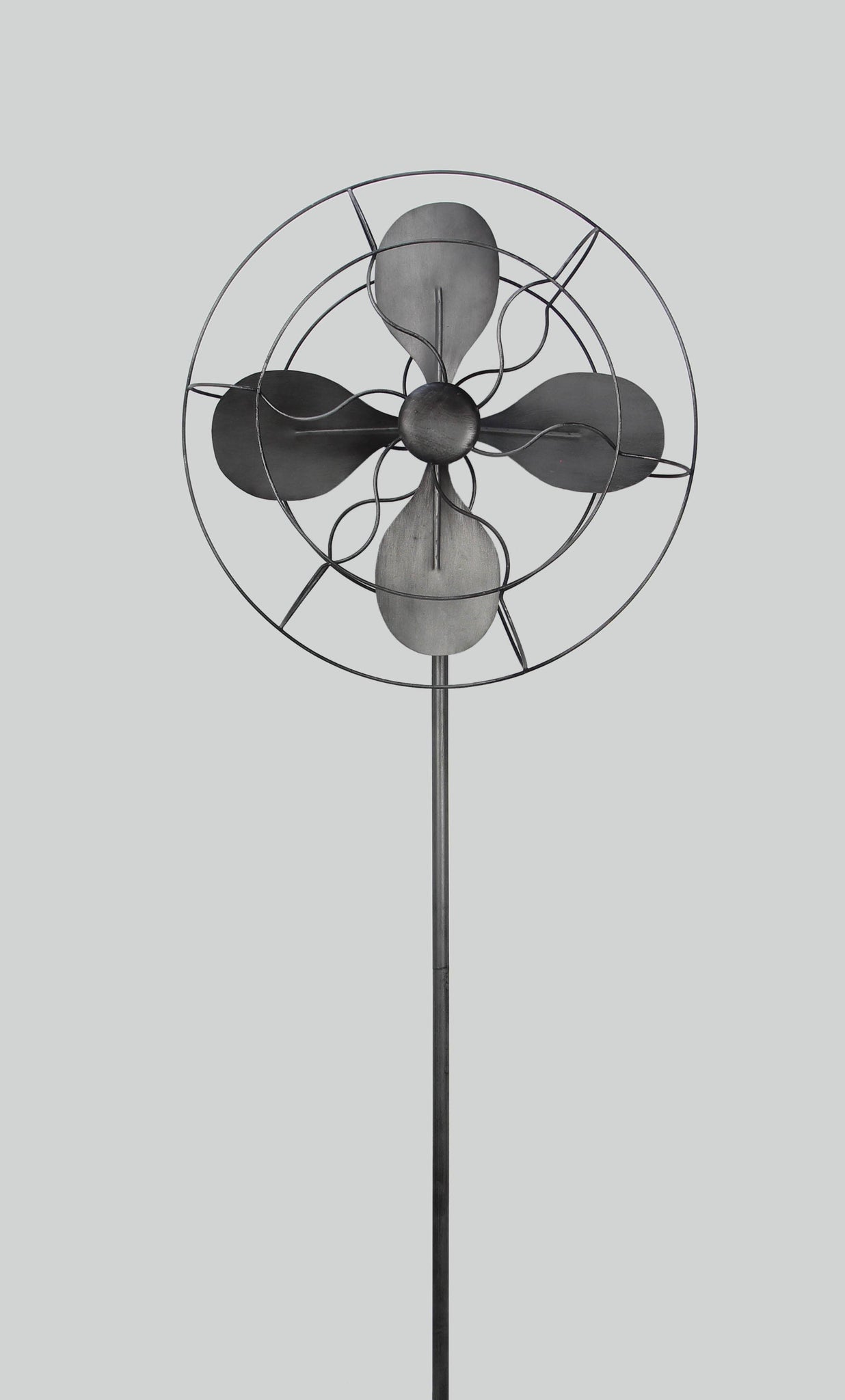 Metal Vintage Fan Garden Stake