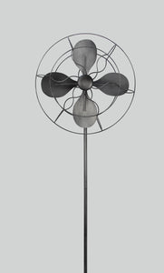 Metal Vintage Fan Garden Stake