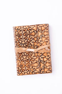 Floral Strap Leather Journal