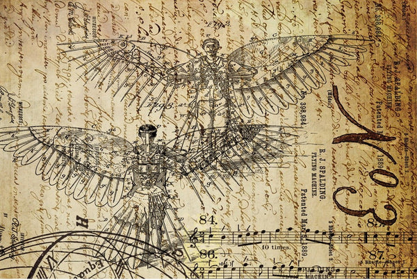 Roycycled Dreams of Flight 1 Decoupage Paper