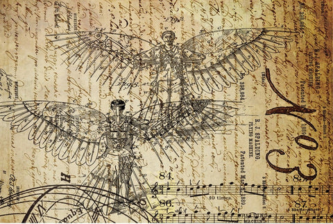 Roycycled Dreams of Flight 1 Decoupage Paper