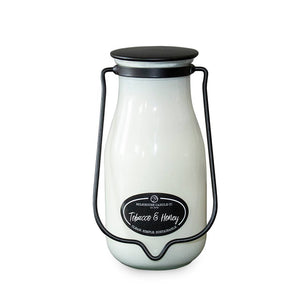 Large Milkbottle 14 oz: Tobacco & Honey