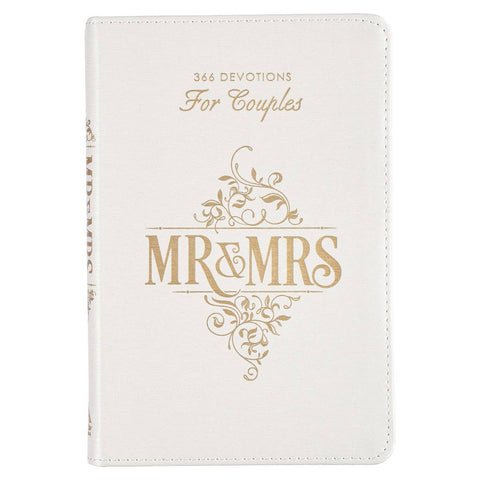 Mr. & Mrs. 366 Devotions for Couples White Faux Leather Devotional