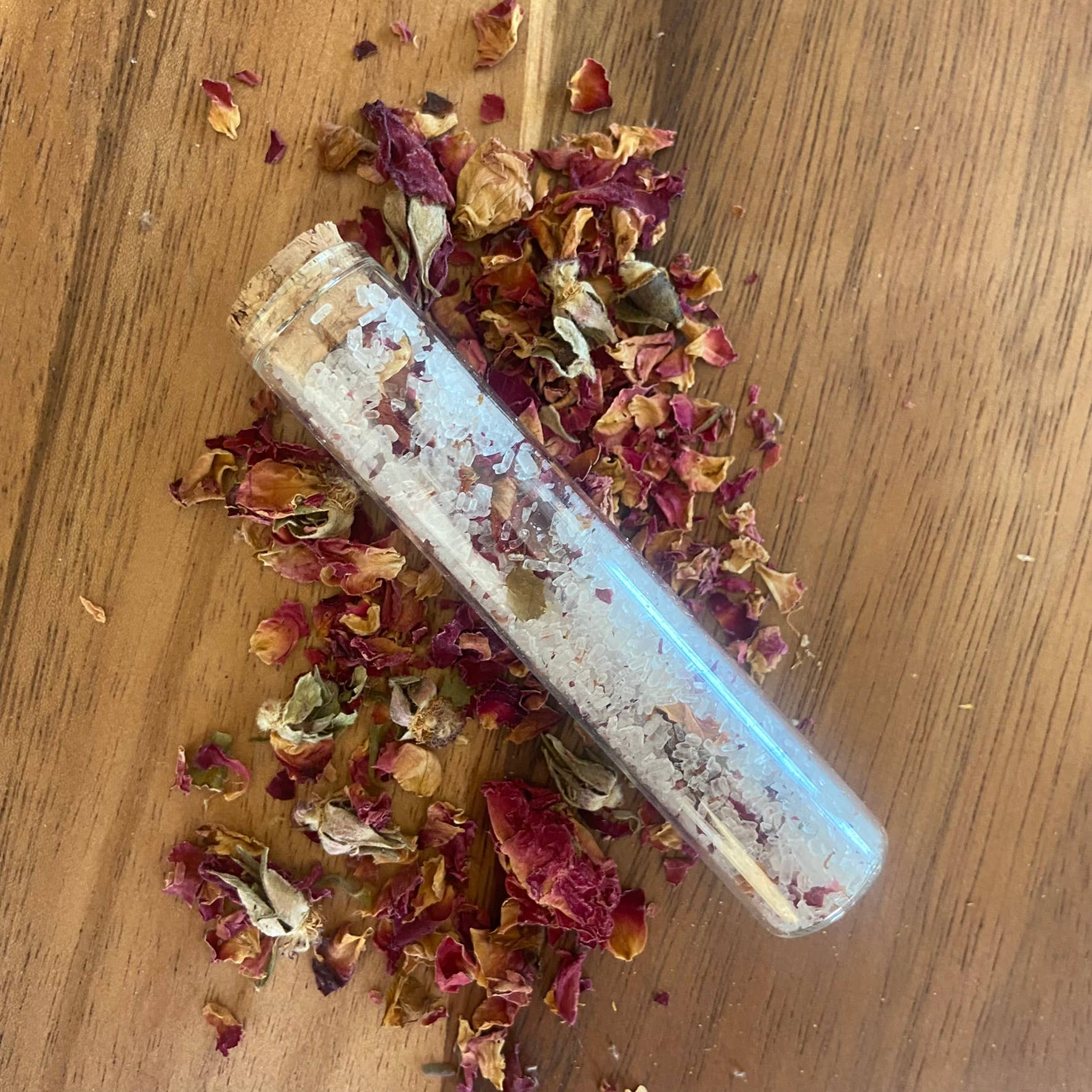 Herbal Bath Salts Test Tubes | Made With Dried Flowers
