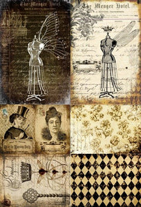 Roycycled Dress Form Project Blocks Decoupage Paper