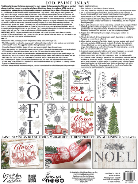 NOEL 12x16 PAINT INLAY | IOD New Release |