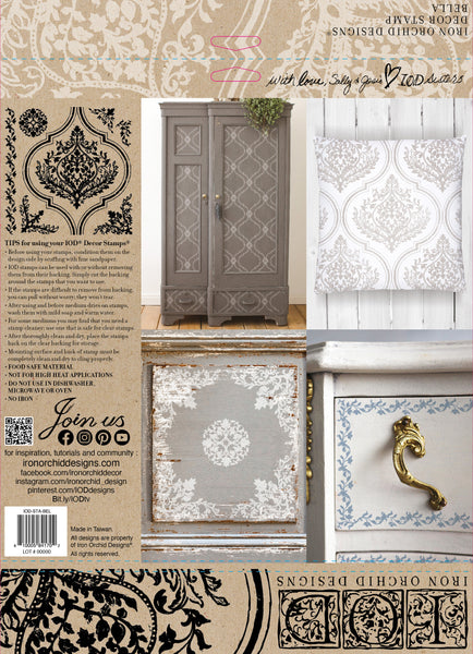 BELLA | 12x12 DECOR STAMPS (IOD Summer Release)