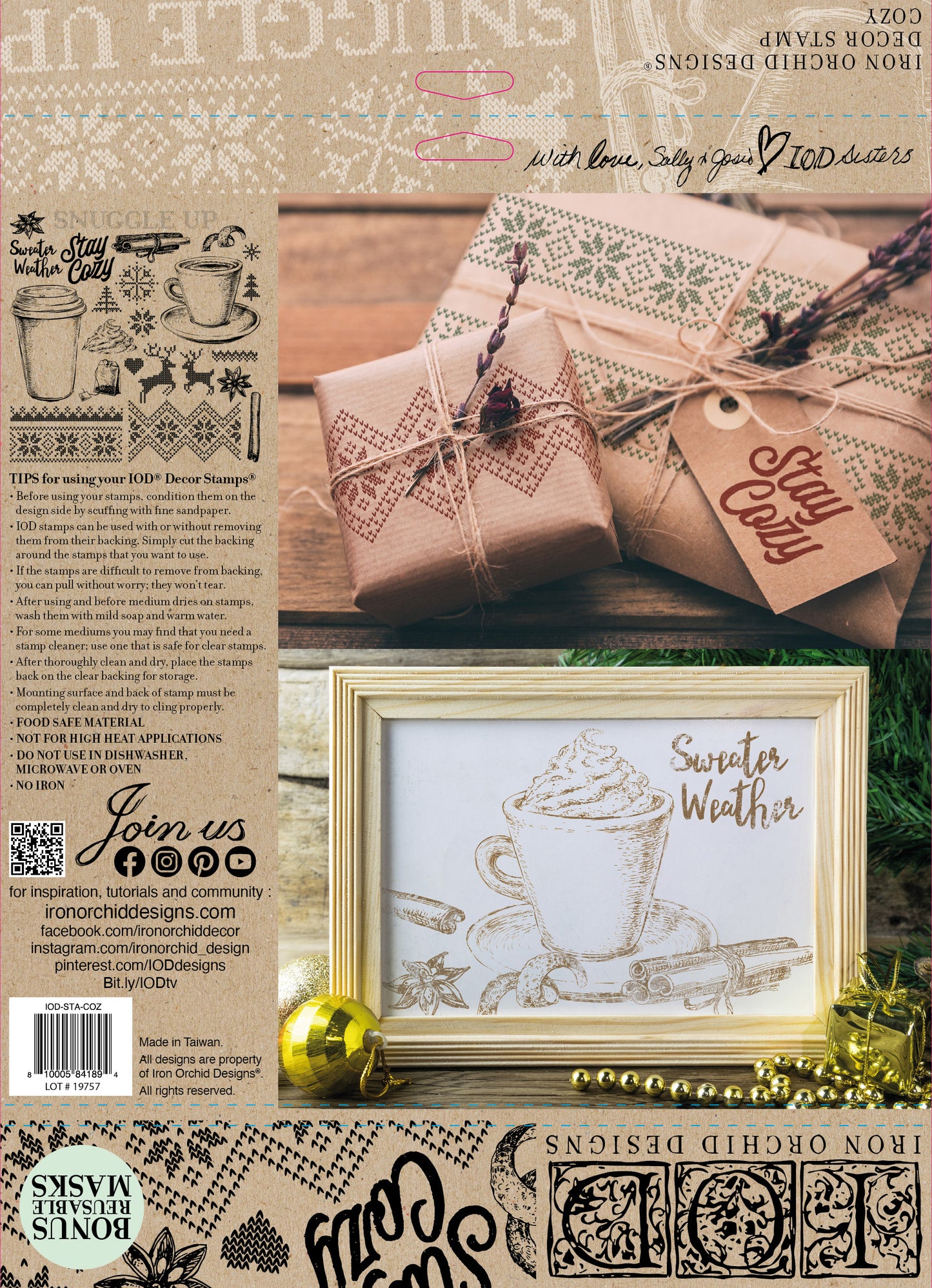 COZY 12x12 IOD STAMP | IOD New Release |