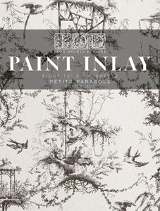 PETIT PARASOLS BLACK | IOD PAINT INLAY 12X16
