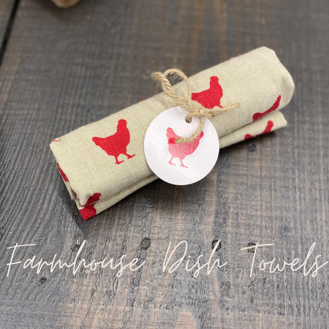 Farmhouse Dish Towel | Rooster