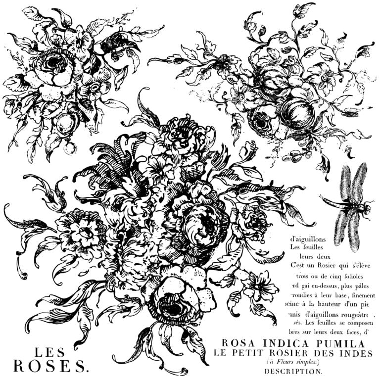 ROSE TOILE 12×12 DECOR STAMP