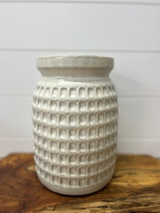 White Canaster Vase