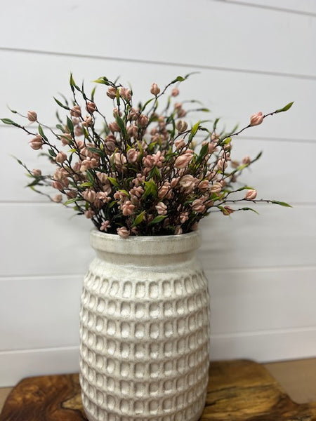 White Canaster Vase