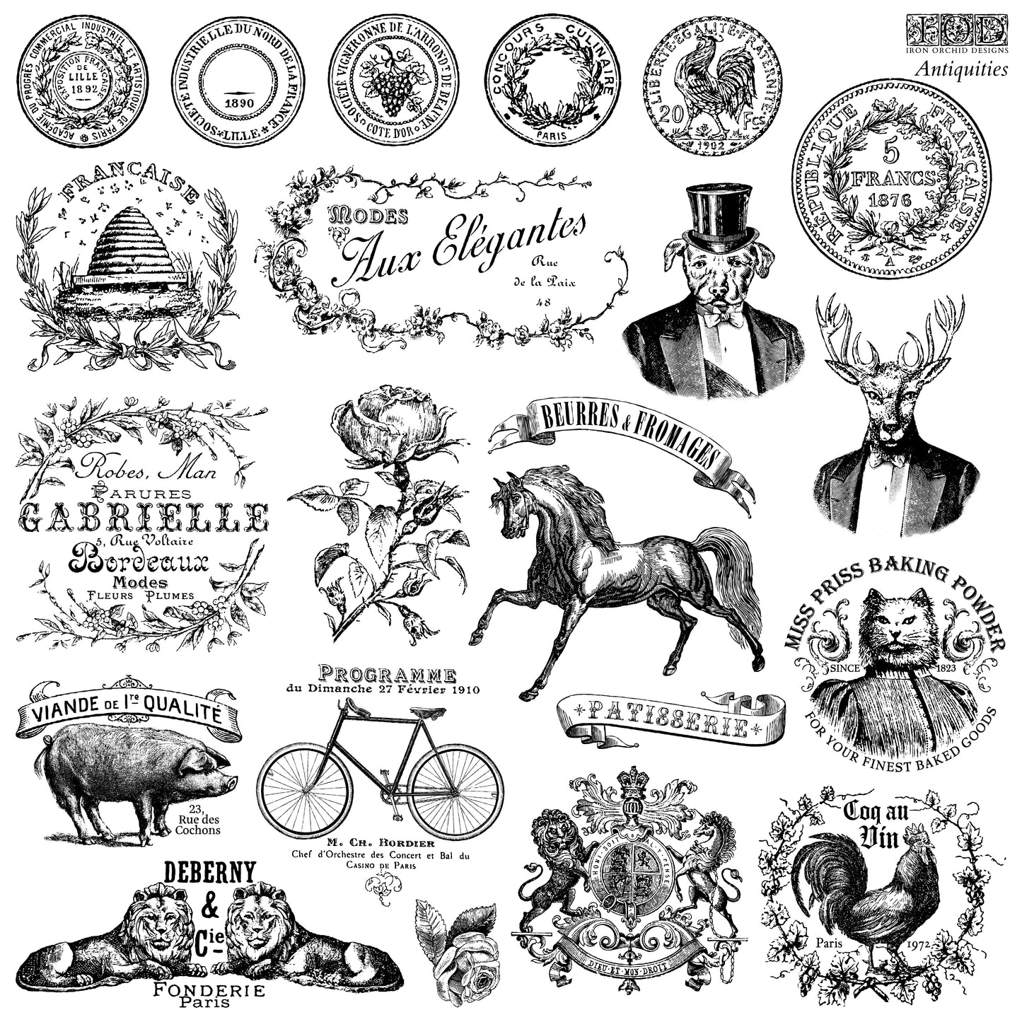 ANTIQUITIES 12×12 IOD STAMP™