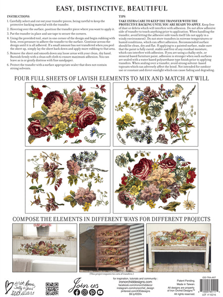Floral Anthology IOD Transfer Pad