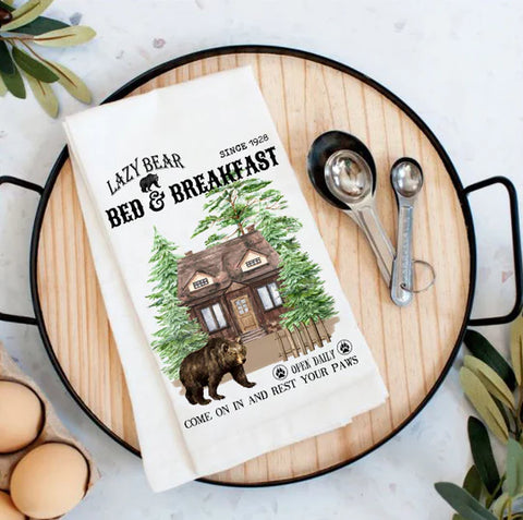 Lazy Bear Bed & Breakfast | Tea Towel