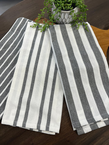 Grey Striped Dish Towel