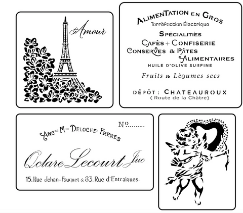 Valentine's French Mini Pack B | JRV Stencils