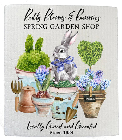 Spring Garden Bunny | Swedish Dish Cloth