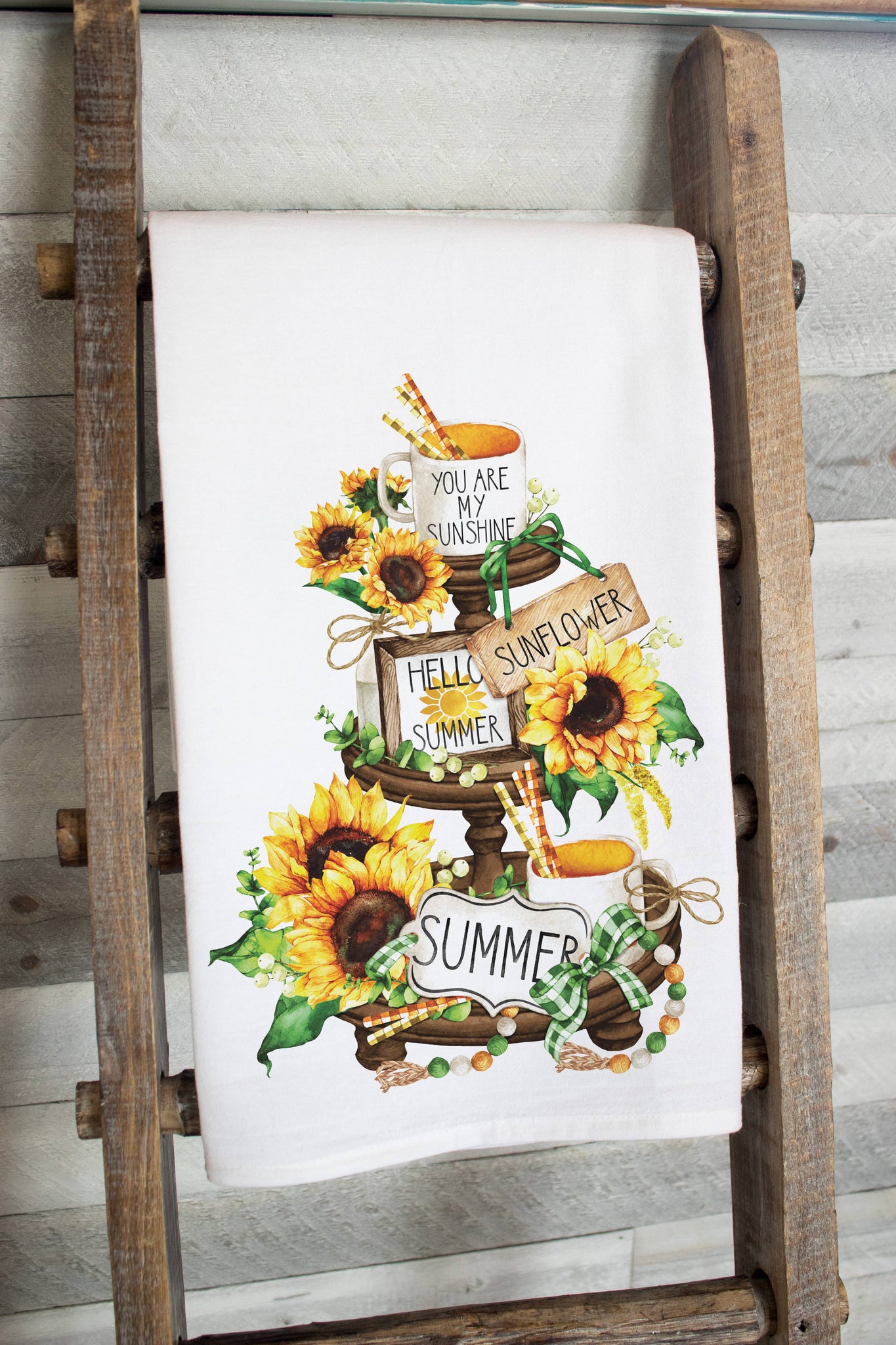 Summer Tier Tray Flour Sack Tea Towel