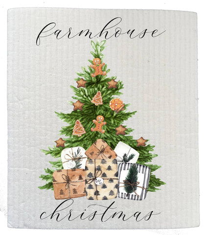 Farmhouse Christmas Tree Gifts SWEDISH DISH CLOTH