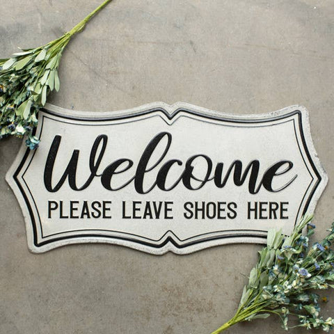 29" LEAVE SHOES HERE SIGN
